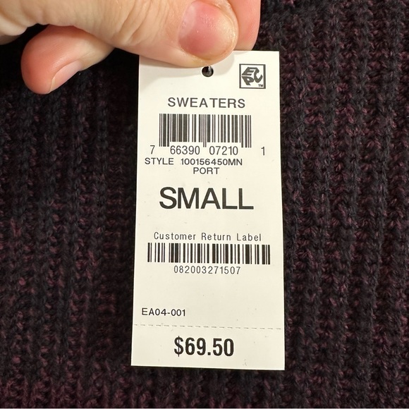 INC International Concepts Mens Striped Crewneck Ribbed LongSleeve Sweater Small - Picture 4 of 9